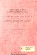 Okuma-Okuma LB Series OSP5000L-G lathes Maintenance, Spindle Drive Program Manual 1985-LB Series-OSP5000L-G-01